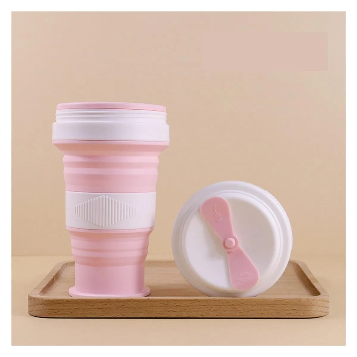 10 vasos de agua de silicona plegables de 550 ml, vasos de viaje plegables for acampar al aire libre y senderismo, vasos reutilizables a prueba de fugas for café, té, oficina, gimnasio.(B 10PCS)